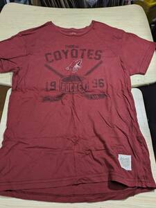 【服飾】 ビンテージ 古着 Tシャツ NHL ホッケー フェニックス・コヨーテズ Phoenix Coyotes レトロブランド えんじ M