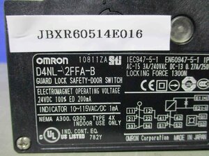 中古 OMRON 小形電磁ロック・セーフティドアスイッチ D4NL-2FFA-B(JBXR60514E016)