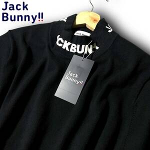 新品 Jack Bunny!! ジャックバニー パーリーゲイツ ストレッチ ハイネック モックネック 長袖カットソー 人気No.1モデル 6 XL 秋冬 ◆B4670