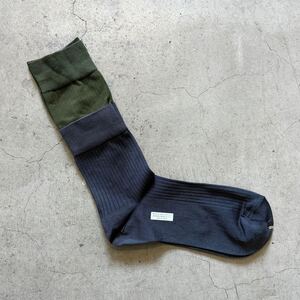 新品未開封 22aw SACAI サカイ / Layered Socks レイヤード ソックス / size 3 グレー グリーン 靴下