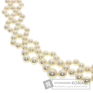 MIKIMOTO ミキモト パール 真珠 ネックレス K18ホワイトゴールド レディース 中古