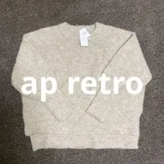 アプレトロ　ap retro モヘアタッチミックスクルーネックニット ニット