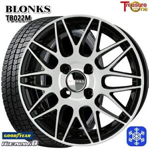 高崎 新品 冬セット ブロンクス TB-022M 14x4.5J +45 4H100 グッドイヤー アイスナビ8 155/65R14インチ N-BOX等