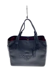 LOEWE ヘリテージ ハンドバッグ レザー ブラック 無地