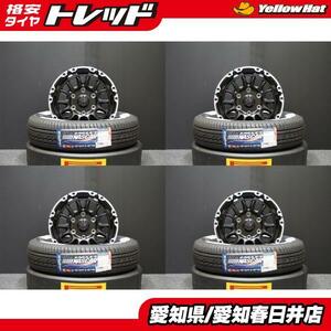 即決 送料無料 新品 サマータイヤ グッドイヤー EAGLE NASCAR 195/80R15 日本製 VENES SUV M7BR 15インチ 6穴 139.7 ブラックポリッシュ