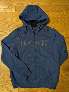 ハーレー　Hurley　 フード付きジップパーカー　新品同様　裏起毛　正規品