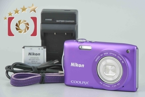【中古】Nikon ニコン COOLPIX S3300 ラベンダーパープル コンパクトデジタルカメラ