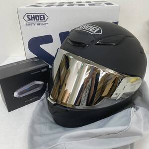 【即決】 SHOEI ショウエイ Z-8 フルフェイスヘルメット　※インカム（動作確認済み）・ミラーシールド付き Lサイズ ブラック系 12914-120