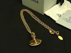 1円 ■美品■ Vivienne Westwood ヴィヴィアンウエストウッド タイニーオーブ ネックレス ペンダント アクセサリー ゴールド系 FB4726