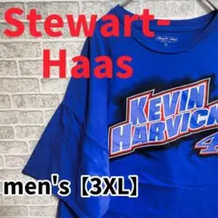 F2017【Stewart-Haas】コットンプリントTシャツ【3XL】ブルー