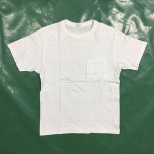 送料込 日本製 ウエアハウス ポケット付き Tシャツ Sサイズ 白 USED warehouse Tシャツ ポケT 無地 半袖 アメカジ 古着 made in JAPAN