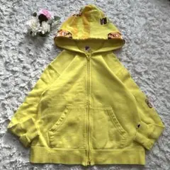 【訳あり】bape kids パーカー イエロー 虎 トラ