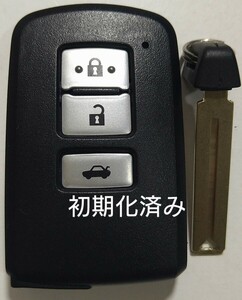 初期化済トヨタ純正スマートキー 3ボタンクラウン210系基盤番号281451-0020ノーカットキー付き 新品電池サービス④