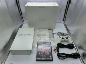 【IJ30-14】【100サイズ】PS2 プレイステーション2 本体セット SCPH-50000/ソフト付/通電可/ジャンク扱い/※ヤケ有