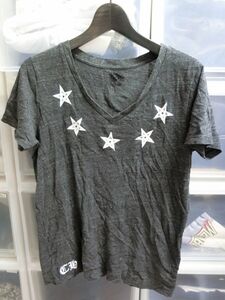 CHROME HEARTS Vネック Tシャツ XL グレー #008-036684 クロムハーツ