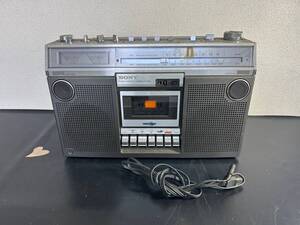 11-55 SONY ソニー ラジカセ cfs-656 ラジオ AM/FM/カセット/外部入力/PHONO 通電確認済 動作不可品 画像分 現状品 返品交換不可