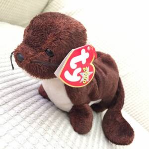 [玩具] ぬいぐるみ「tyビーニーベイビーズ」可愛い Ty Beanie Babies「runner」おそらくカワウソ 動物 アニマル 2000