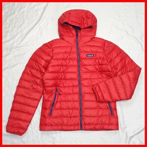 ★美品 Patagonia/パタゴニア ダウンセーター フーディ ジップアップジャケット メンズS/レッド/アウトドアウェア&1562800138