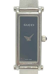 GUCCI 1500L 黒文字盤 グッチ バングルウォッチ スクエア 2針 クォーツ レディース //105402