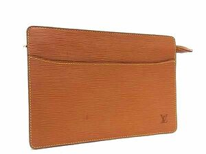 1円 ■美品■ LOUIS VUITTON ルイヴィトン M52528 エピ ポシェット オム クラッチバッグ セカンドバッグ ブラウン系 AX7886