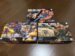 HG ザクセット　黒い三連星・シャア専用・ガルマ専用の3点セット　ガンプラ