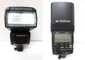 ■PENTAX ペンタックス オートストロボ クリップオンストロボ AF-360FGZ フラッシュ 照明 ポーチ付き ジャンク品 E-5