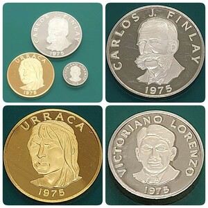 【60208】未使用品　パナマ　1975年　5センチモス　1センチモス　2 1/2センチモス　おまとめ3点　世界コイン　硬貨　貨幣