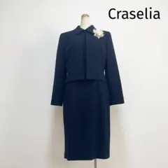 Craselia ワンピーススーツ ネイビー お仕事 セレモニー 入学式 卒業式