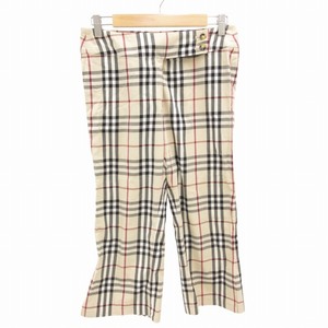 バーバリー ロンドン BURBERRY LONDON クロップドパンツ スラックス ノバチェック ストレッチ 42 M ベージュ /FT