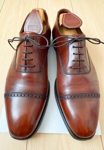 ★クロケット&ジョーンズ Crockett&Jones ハンドグレード ブラウン色★ BELGRAVE ベルグレイヴ レザー シューズ 革靴 型番:29427 8E 26.5cm