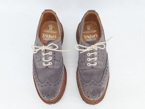 トリッカーズ ドレスシューズ 77292 メンズ グレー サイズ 7-5 (約26ｃｍ） 靴底に使用感有り Tricker’s ◆3105/高林店 ST