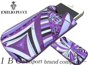 ★EMILIO PUCCI★エミリオプッチ★iPhone5スマホケース★紫×黒×青【本物保証】イタリアンカジュアル★芸能人御用達★ハイファッション★