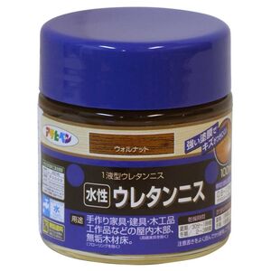 （まとめ買い）アサヒペン 水性ウレタンニス 100ml ウォルナット 〔×5〕