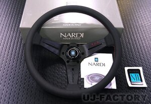 【正規品】NARDI 2024年限定モデル NARDI SPORTS Type ラリー340 ★ブラックパンチングレザー&ブラックスポーク/REDステッチ【N921】