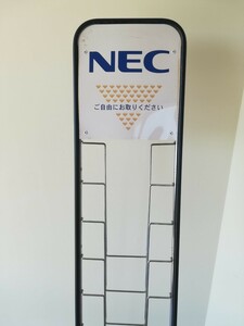 パンフレットラック パンフレットホルダー 高さ約155cm 幅約25cm 販売促進 NEC　