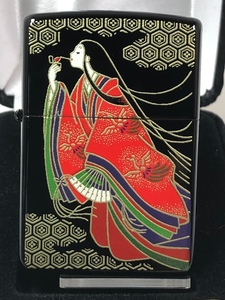 Zippo 本金蒔絵【平安 ウィンディ】十二単/黒本漆 2LA-Windy ベロア箱入 ガール 女性★新品