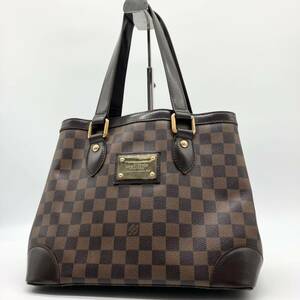 美品 LOUIS VUITTON ルイヴィトン ハムステッドPM ダミエ エベヌ ハンドバッグ トートバッグ ワンショルダーバッグ 肩掛け 