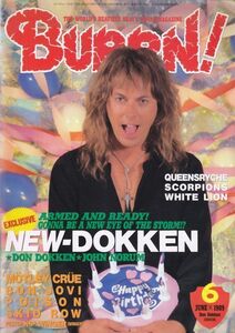 BURRN! DOKKEN/QUEENSRYCHE/SCORPIONS/WHITE LION/MOTLEY CRUE/BON JOVI/POISON/SKID ROW/ヘヴィ・メタル・マガジン1989年6月号