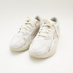 PUMA プーマ 24.0 RS-X3 リュクス スニーカー メッシュ レザー 白 ホワイト/SC88