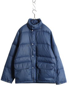 70s 茶タグ ★ ノースフェイス ナイロン ダウン ジャケット メンズ XS ヴィンテージ USA製 The North Face アウトドア ハイネック ブルゾン