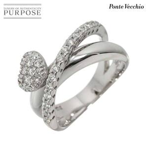 ポンテヴェキオ Ponte Vecchio 9号 リング パヴェダイヤ 0.40ct K18 WG ホワイトゴールド 750 指輪 ハート Diamond Ring 90244240