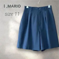 訳あり☆I,MARIO キュロット ショートパンツ 11号 Ｌ 紺 ゴルフ