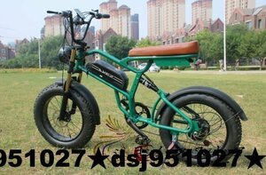 20x4.0インチ レトロな電動自転車 48v 500w 13Ah 40-60km リチウム電池 モトクロス