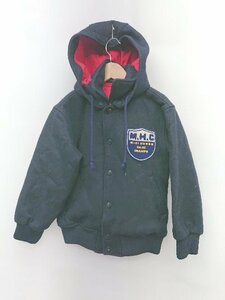 ◇ ◎ mikihouse ミキハウス 2WAY ワンポイント キッズ 子供靴 長袖 ブルゾン ジャンバー ネイビー メンズ P