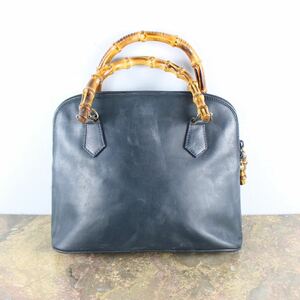 GUCCI BAMBOO LEATHER HAND BAG MADE IN ITALY/グッチバンブーレザーハンドバッグ