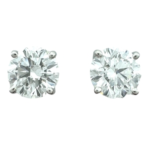 ダイヤモンドピアス Pt900 D:1.04ct/D:1.07ct ダイヤモンド ジュエリー 中古