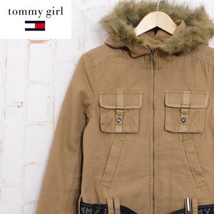 トミーガール tommy girl■フリース地ライナー付きコットンジップジャケット■S/P■ブラウン系　ジャンパー　ブルゾン　※1309202