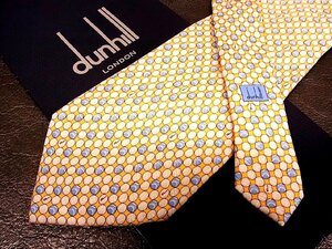 ♪vr0669♪良品♪【dunhill】ダンヒル【テニスボール dロゴ 柄】ネクタイ