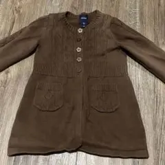 【美品】カーディガン babyGap ワンピース　90 ブラウン　ニット