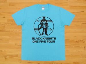 アウトレット処分 BLACK KNIGHTS アクアブルー 4.0oz 半袖Tシャツ 黒 M ブラックナイト VFA-154 VF-154 トムキャットU.S. NAVY